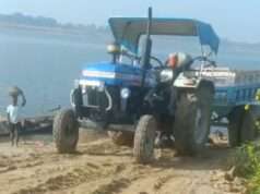 कछुआ सेंचुरी गोगांव में अवैध बालू खनन जारी