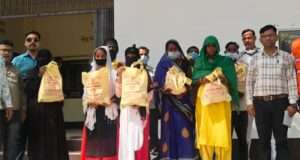 निक्षय दिवस पर 11 टीबी मरीजों को वितरित की गई पोषण सामग्री