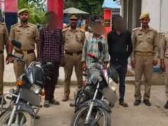 मलवां पुलिस की कार्रवाई, तीन वाहन चोर गिरफ्तार, दो बाइक बरामद