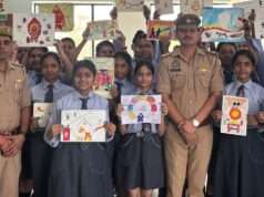 अग्नि सुरक्षा सप्ताह के तहत स्कूल में जागरूकता कार्यक्रम आयोजित
