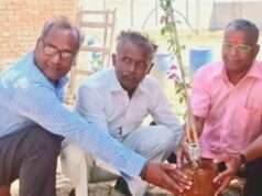 सकिपा अध्यक्ष अजय सोनी ने प्रसिद्ध ज्योतिषाचार्य राम सियावन शास्त्री के साथ किया बृक्षारोपण