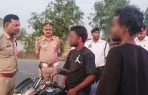 यातायात पुलिस ने 238 वाहनों का किया चालान