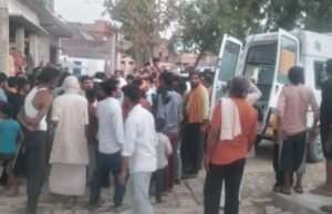 पोस्टमार्टम के बाद नम आंखों से हुआ विवाहिता का अंतिम संस्कार