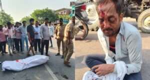 वॉल्वो बस की रफ्तार का कहर, बाइक सवार दंपति को कुचला, पत्नी की दर्दनाक मौत, पति लड़ रहा जिंदगी की जंग ।