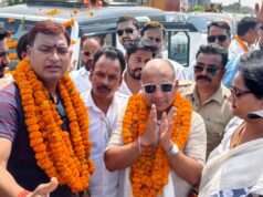 कुशीनगर विधायक पी.एन पाठक का हजारों लोगों ने किया भव्य स्वागत
