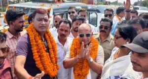 कुशीनगर विधायक पी.एन पाठक का हजारों लोगों ने किया भव्य स्वागत