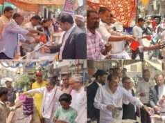 ज्येष्ठ मास के तीसरे बड़े मंगलवार पर शहर में जगह-जगह भंडारे व शरबत वितरण
