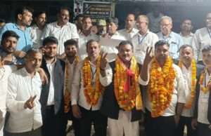 संयुक्त अधिवक्ता संघ के चुनाव में राजेशचंद्र तिवारी अध्यक्ष तथा शिवरंजन यादव महामंत्री हुए निर्वाचित