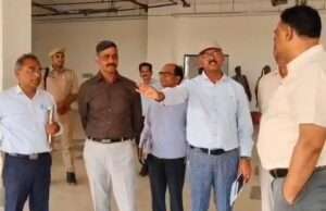 मां विन्ध्यवासिनी विंध्य विश्वविद्यालय निर्माण-मण्डलायुक्त व जिलाधिकारी ने निरीक्षण कर परखी प्रगति