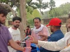 गंगा दशहरा पर पत्रकार शेषधर तिवारी ने किया शरबत वितरण, सेवा कार्य की लोगों ने की सराहना