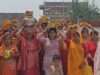 गाजे-बाजे के साथ निकली भव्य कलश यात्रा, मंदिर में गूंजे जयकारे