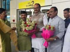 प्रदेश के डिप्टी सीएम ब्रजेश पाठक, पूर्व अध्यक्ष का स्वागत