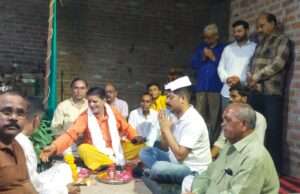 गंगा दशहरा की पूर्व संध्या पर वाल्मीकि मंदिर निर्माण का भूमि पूजन