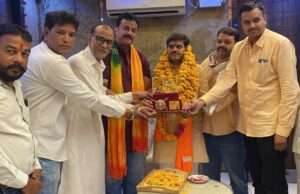 संघर्ष सेवा समिति कार्यालय में भाजपा जिलाध्यक्ष प्रदीप पटेल का भव्य अभिनंदन