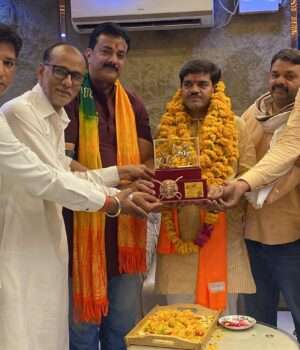 संघर्ष सेवा समिति कार्यालय में भाजपा जिलाध्यक्ष प्रदीप पटेल का भव्य अभिनंदन