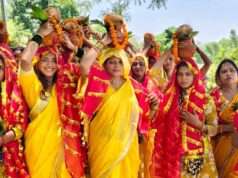 भव्य कलश यात्रा के साथ कनावां में श्रीमद्भागवत कथा का शुभारंभ