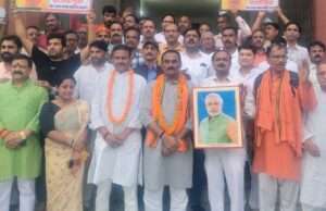 केंद्र सरकार के 12 वर्ष पूरे होने पर मंदिरों में आयोजित हुआ दिव्य भव्य पूजन कार्यक्रम