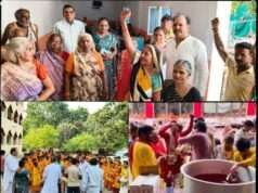 मां विंध्यवासिनी के दरबार में राहुल गांधी के जन्मदिन पर भक्तों को पिलाया शर्बत