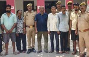 थाना संग्रामगढ़ पुलिस ने 7 वारंटी अभियुक्तों को किया गिरफ्तार