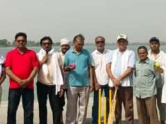 बेतवा की छाती पर राख का साम्राज्य, नदी के बीच बने टापू पर खेला गया क्रिकेट