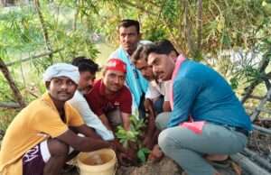 पर्यावरण दिवस पर सपा नेता सोनू वर्मा ने किया वृक्षारोपण