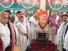 समाजवादी पार्टी कार्यालय में मनाई गई दानवीर भामाशाह की जयंती, सांसद नरेश उत्तम पटेल ने किया संबोधित