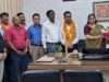 माँ विंध्यवासिनी विश्वविद्यालय में तीन अधिकारियों को दी गई ससम्मान विदाई