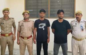 दो शातिर वाहन चोर गिरफ्ताररूऔराई पुलिस ने चोरी की मोटरसाइकिल के साथ पकड़ा