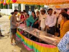 हुसैनगंज विधायक ऊषा मौर्य ने राहगीरों को पिलाया शीतल शरबत