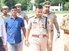 एसपी अभिमन्यु मांगलिक ने यूपी पुलिस एसआई भर्ती दौड़ ग्राउंड का किया निरीक्षण