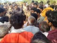 लापता अधेड़ के शव मिलने के बाद परिजनों का हंगामा, कार्रवाई की मांग पर अड़े