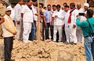 सड़वा खुर्द (कौंधियारा) में श्रीराम मंदिर निर्माण का हुआ शिलान्यास