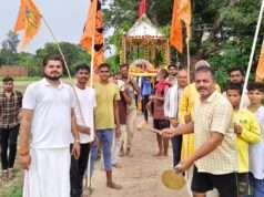 सुइथाकला के समोधपुर स्थित बाबा रामयज्ञ दास जी महाराज के मंदिर से निकाली गई भगवान जगन्नाथ की भव्य रथयात्रा