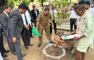 हाईकोर्ट के आदेश पर दीवानी न्यायालय में हुआ वृक्षारोपण, जज और कर्मचारियों ने लगाए 50 पौधे”