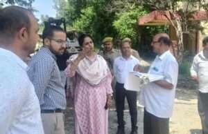 निर्माणाधीन सेंटर ऑफ एक्सीलेंस भवन का डीएम ने किया औचक निरीक्षण, गुणवत्ता पर जताई नाराजगी