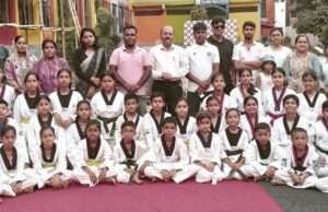 कलर बेल्ट प्रमोशन में 40 ताइक्वांडो खिलाड़ियों ने दिखाई प्रतिभा, खिलाड़ियों का हुआ सम्मान