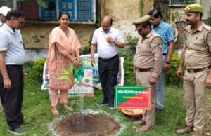वन महोत्सव के तहत जिलाधिकारी ने लगाया आम का पौधा, पर्यावरण संरक्षण का दिया संदेश