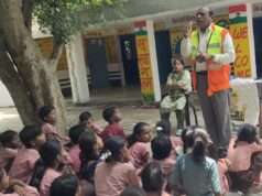 उच्च प्राथमिक विद्यालय बहुराजमऊ में सड़क सुरक्षा जागरूकता कार्यक्रम आयोजित