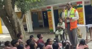 उच्च प्राथमिक विद्यालय बहुराजमऊ में सड़क सुरक्षा जागरूकता कार्यक्रम आयोजित
