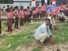जय हिन्द मानवाधिकार एसोसिएशन द्वारा लालगंज में विद्यालयों में पौधारोपण अभियान सफल