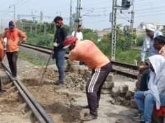 रेलवे क्रासिंग पर ट्रैक दुरुस्तीकरण कार्य के चलते पूरे दिन बंद रही क्रासिंगब्यूरो