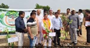 नगर निगम ने रिक्त भूमि पर किया वृक्षारोपण, जनप्रतिनिधियों व अधिकारियों ने निभाई सहभागिता