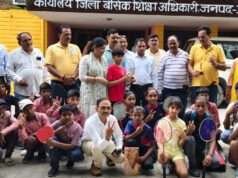 जनपदीय बैडमिंटन प्रतियोगिता में मान्धाता विजेता, गौरा उपविजेता