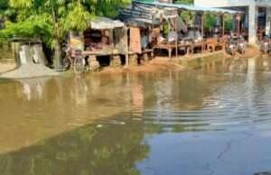 तहसील परिसर में जलजमाव के चलते कामकाज हुआ प्रभावित