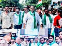 संयुक्त मोर्चा के आह्वान पर भाकियू टिकैत ने निकाली ट्रैक्टर तिरंगा यात्रा