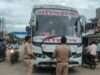पुलिस ने अवैध स्लीपर बस स्टैंड के खिलाफ चलाया अभियान,एजेंट मौके से फरार