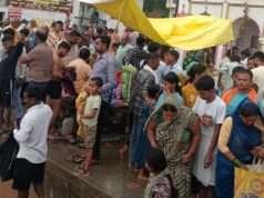 श्रावण मास के तृतीय सोमवार पर नौबस्ता गंगा घाट पर उमड़ा श्रद्धालुओं का जनसैलाब