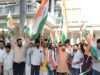 युवा कांग्रेसियों ने निकाली तिरंगा यात्रा, भारत माता का गूंजा जयघोष