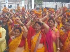 शिव महापुराण कथा के शुभारंभ से पूर्व निकाली गई भव्य एवं दिव्य कलश यात्रा