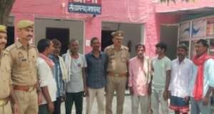 आठ वारंटी गिरफ्तार, भेजे गए जेल